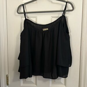 Show Me Your Mumu Black cutout Shoulder Top Large